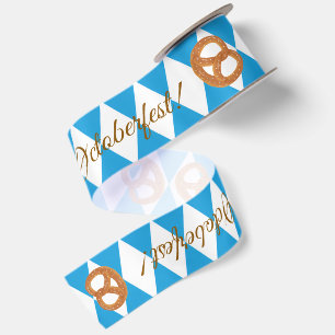 Ruban En Satin Pretzels bleus bavarois d'Oktoberfest