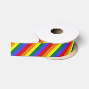 Ruban En Satin Pride LGBT Rainbow Ribbon