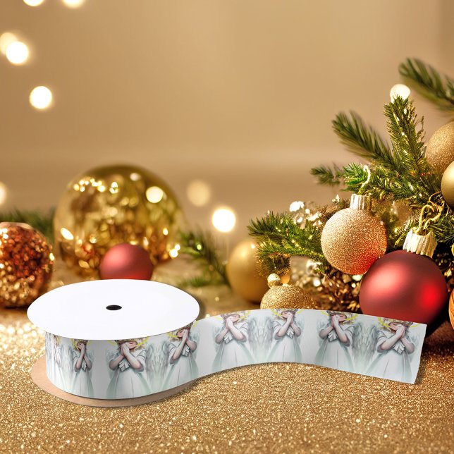 Ruban En Satin Prier Petite fille Angel motif (Créateur téléchargé)