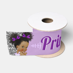 Ruban En Satin Princesse Royale d'Afrique violette Lavande Silver