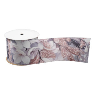 Ruban En Satin Purple Mystical Wisteria Drift