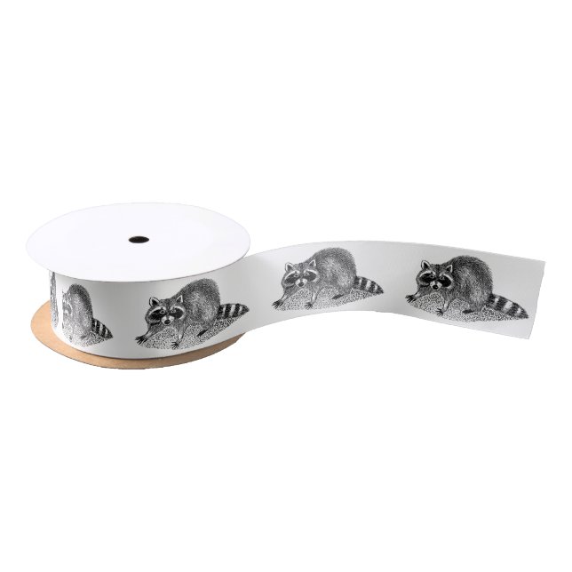 Ruban En Satin Raccoon masqué vintage (Bobine)