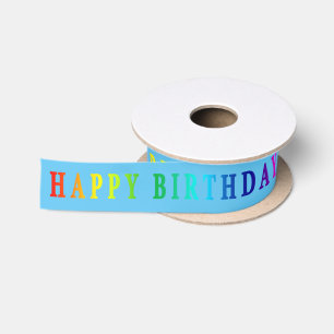 Ruban En Satin Rainbow Joyeux anniversaire Satin Ruban