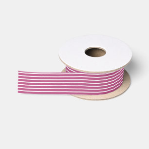 Ruban en satin rayé couleur rose pourpre Trend