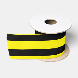 Ruban En Satin Rayé jaune et noir