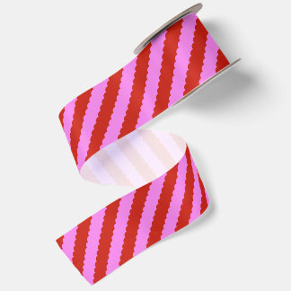 Ruban En Satin Rayure de la Saint-Valentin