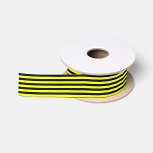 Ruban En Satin Rayure noire et jaune