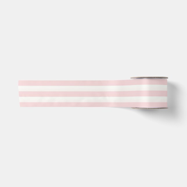 Ruban En Satin Rayure rose simple française (Devant)