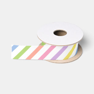 RUBAN EN SATIN RAYURES CHICS DE PASTEL DE RIBBON_FUN