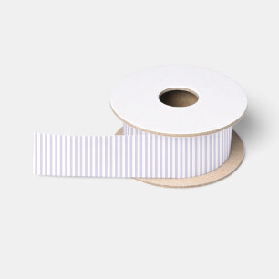 Ruban En Satin Rayures Simples - Lavande Poussiéreuse