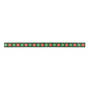Ruban En Satin Red Green Christmas Balls Festive Noël