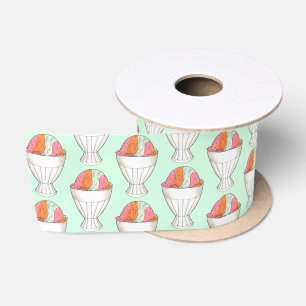 Ruban En Satin Retro Rainbow Sherbet Crème de glace Dessert Mint 