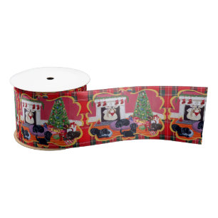 Ruban En Satin Réveillon de Noël Labradors
