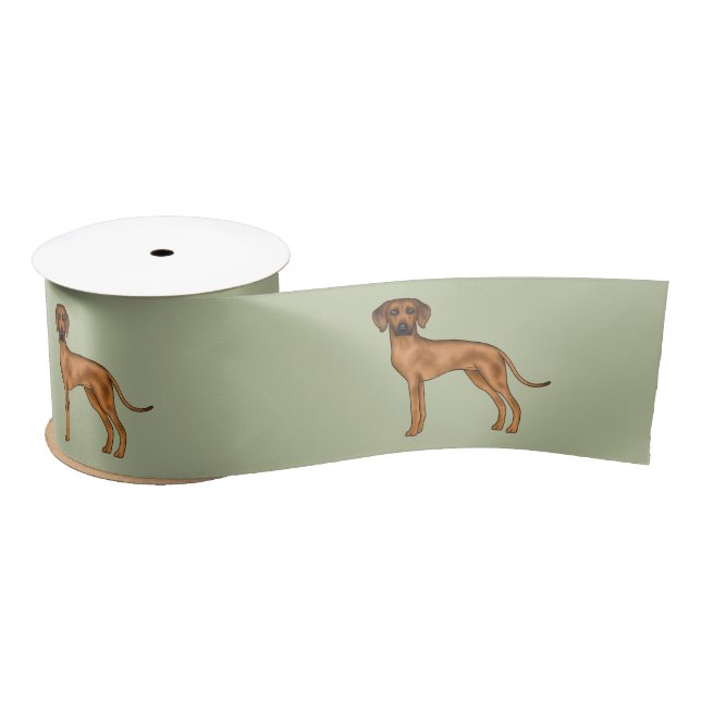 Ruban En Satin Rhodesian Ridgeback mignon Chien Lion Africain Ver (Bobine)