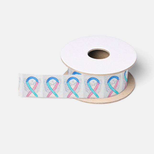 Ruban En Satin Ribbon Angel Ribbon de sensibilisation au cancer t (Bobine)