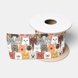 Ruban En Satin Ribbon Cute Cats