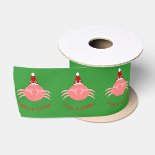 Ruban En Satin Ribbon de crabe de Noël