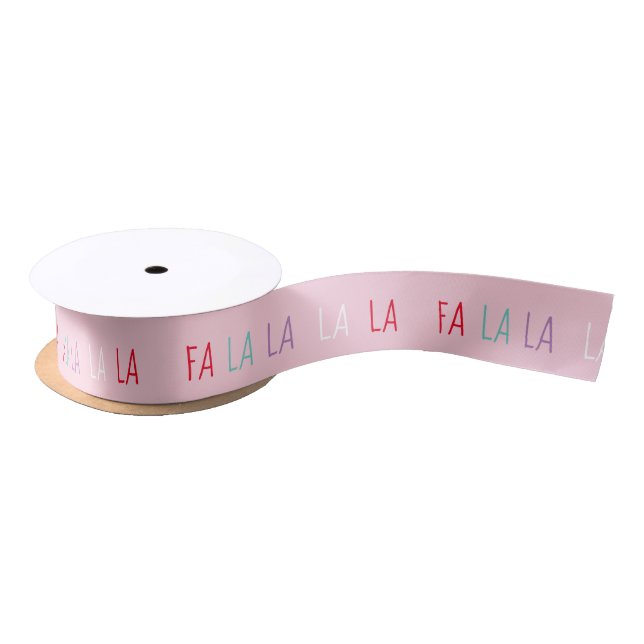 Ruban En Satin Ribbon Fa La La La Noël (Bobine)