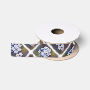 RUBAN EN SATIN RIBBON FLEURIER OUGET-ME-NOTS