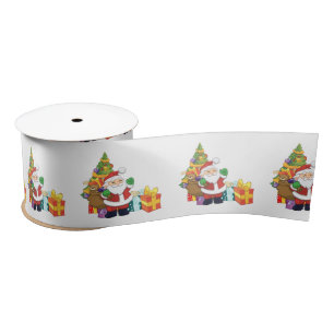 Ruban En Satin Ribbon père Noël