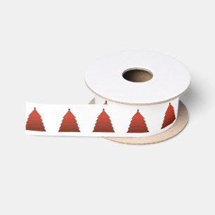 Ruban En Satin Ribbon Red Christmas Tree