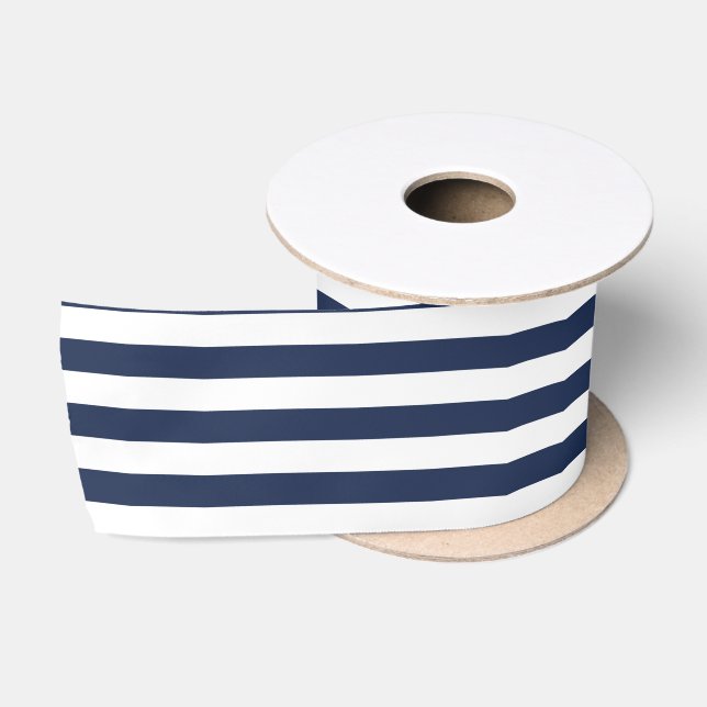 Ruban En Satin Ribbon Satin de la Marine et des Bleues (Bobine)