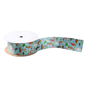 Ruban En Satin Ribbon Satin Dog Boxe de Noël