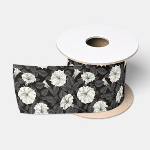 Ruban En Satin Ribbon Satin Moonflowers