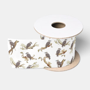 Ruban En Satin Rire Kookaburra Eucalyptus d'oiseaux australiens
