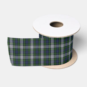 Ruban En Satin Robe Gordon Scottish Tartan Plaid Motif