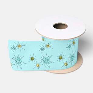 Ruban En Satin Robin's Oeuf Blue Starbursts Ruban
