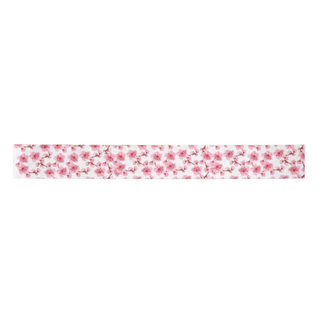 Ruban En Satin Romantic pink Cherry blosson (Devant)