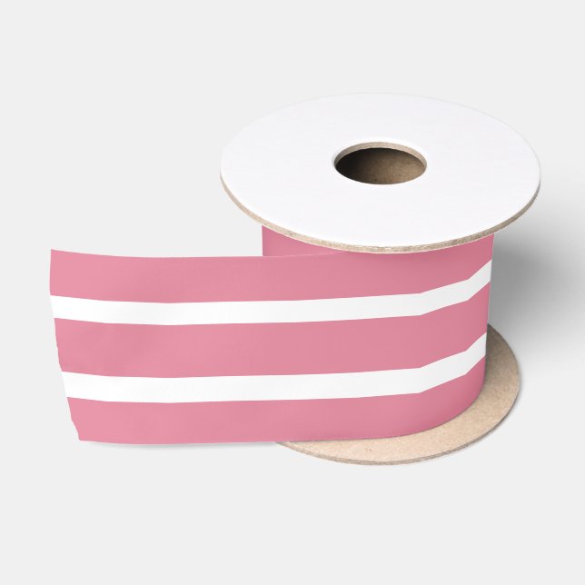 Ruban en satin rose (Bobine)