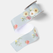 Rose de mousse bleu gris tendre aquarelle florale
