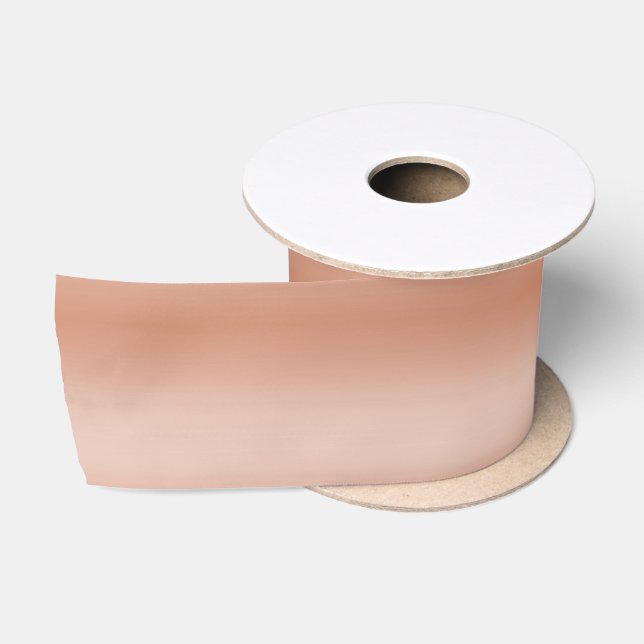 Ruban En Satin Rose de pêche crémeux Blush Ombre      (Bobine)