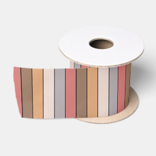 Ruban En Satin Rose Dusty Crème De Café Sur Papier Aquarelle