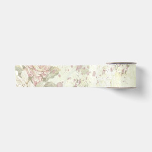 Ruban En Satin Rose Florale Rose Chic Usé