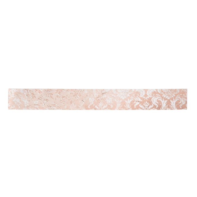 Ruban En Satin Rose Gold Damask (Devant)