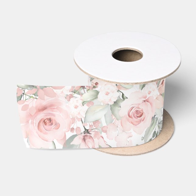 Ruban En Satin Rose rougissant 2 Mariage (Bobine)