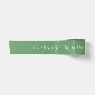 Ruban En Satin Rosemary Green 699B72 - Message personnalisé ou bl