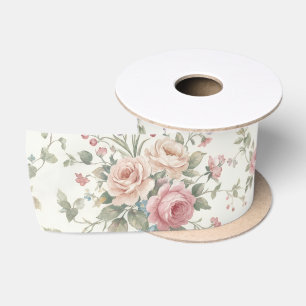 Ruban En Satin Roses pastel élégant shabby chic