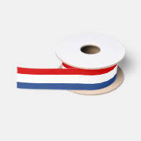 Rouge blanc et bleu drapeau couleur satin ruban bo