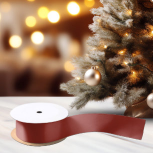 Ruban En Satin Rouge orange foncé tendance - Ruban satiné