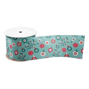 Ruban En Satin Rouge Pickleballs, minet 🎄 motif de Noël 