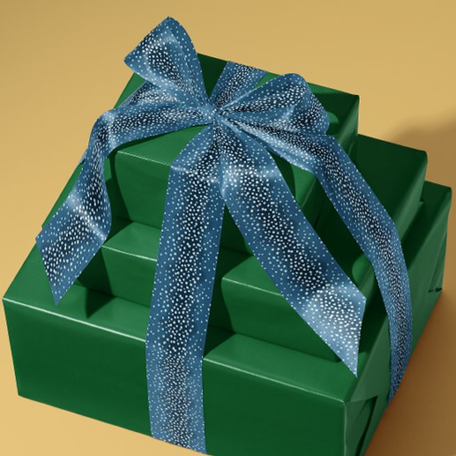 Ruban En Satin Royal Blue and White Baby Deer Points Fawn (Trompe-l'œil fawn baby deer patterned ribbon grand millennial traditional chic ribbon)