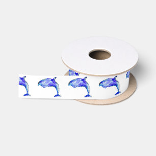 Ruban En Satin Ruban bleu de dauphin