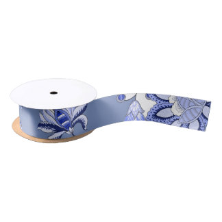 Ruban En Satin Ruban bleu de satin de chintz