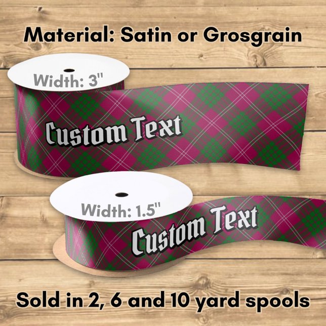 Ruban En Satin Ruban Clan Crawford Tartan Satin (Créateur téléchargé)