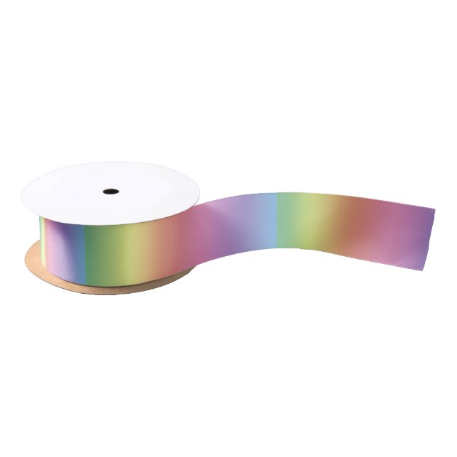 Ruban En Satin Ruban - couleurs d'arc-en-ciel - verticale (Bobine)