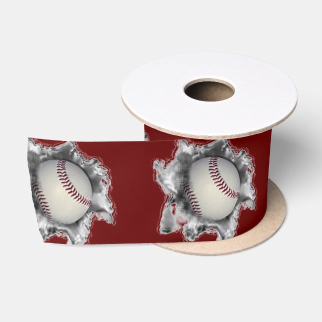 Ruban En Satin Ruban de baseball Maroon Satin (Bobine)